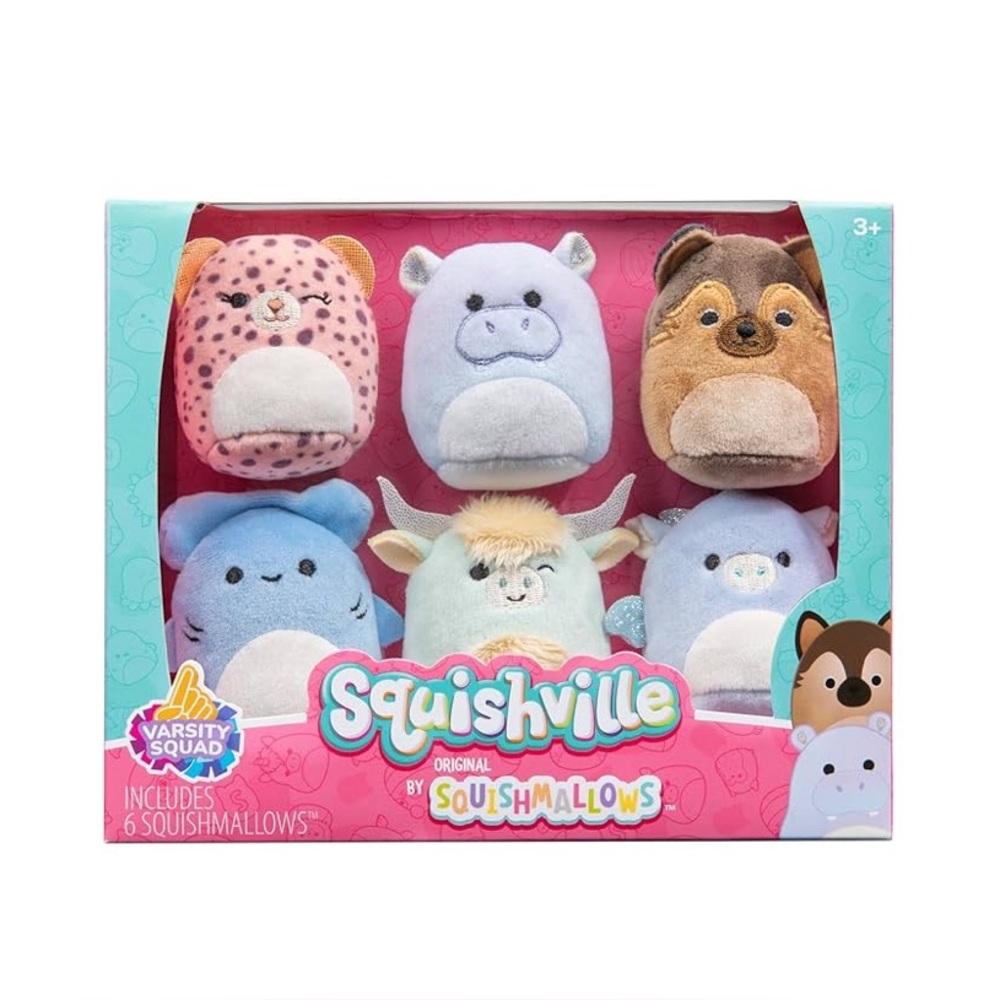 Squishville by Squishmallows Varsity Squad Plush - Six 2-Inch Squishmal